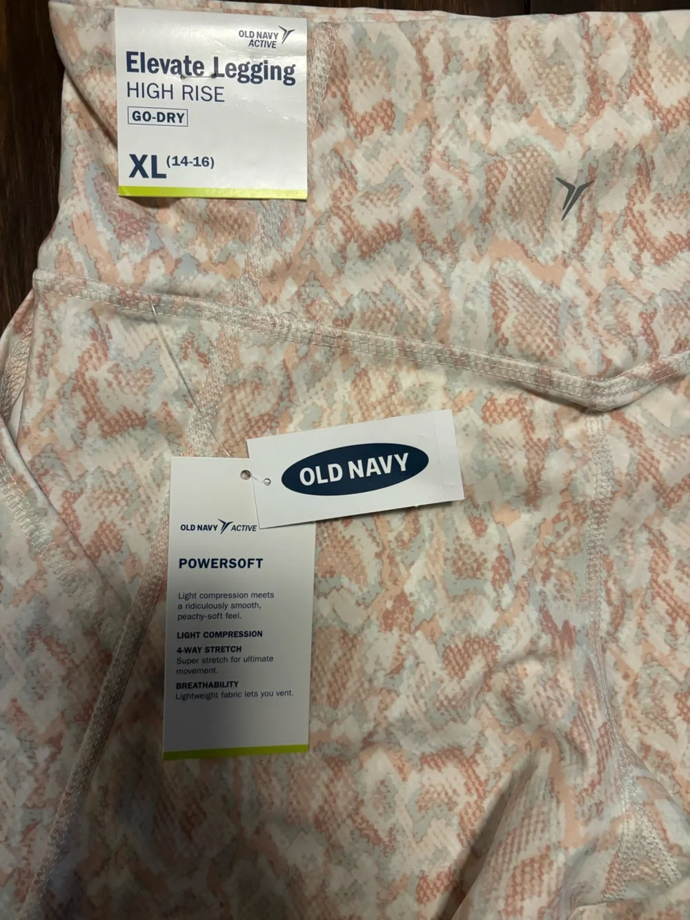 Old Navy Peach Snake-Print Bike Shorts